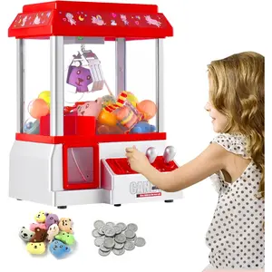 Mini Claw Machine Toy for Kids Candy Grabber Prize Dispenser Vending Arcade Game Machine for Home Party Christmas Birthday Gifts Cool Girl Toys