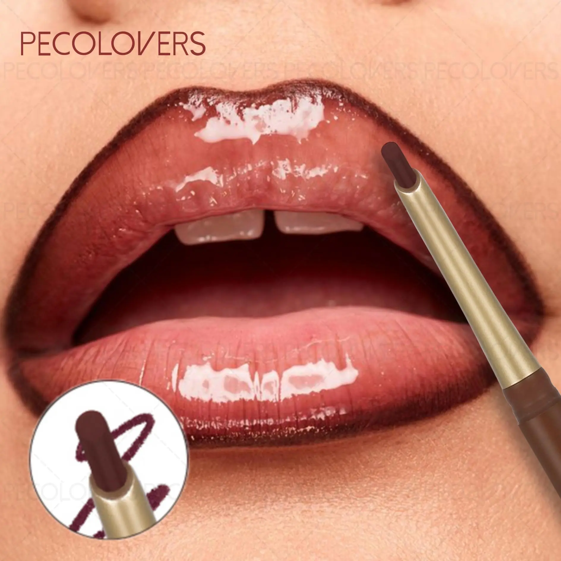 Waterproof Matte Lip Liner Pen & Gloss,24-Hour Long-Lasting, Waterproof & Smudge Lipstick, Lip Liner Singles