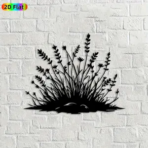 1pc Grass Metal Wall Art, Artistic Natural Grass Statue Mural, Ideal Gift for New Year, Easter, Nature Decor Enthusiasts, Weather-Resistant Metal Wall Decor Wall Sculptures, Perfect for Garden Wall & Outdoor Fence Nature Enthusiasts, Artwork, Decoration