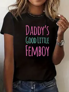 100% Cotton Unisex Femoby Daddy's Good Little Femboy T-Shirt