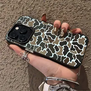 Camo Vintage  Camouflage Black Shockproof Phone Case For iPhone7 8 X Xsmax 11 12 13 14 15 16promax Samsung S24 S23 S22 S24ultra S23ultra S22ultra