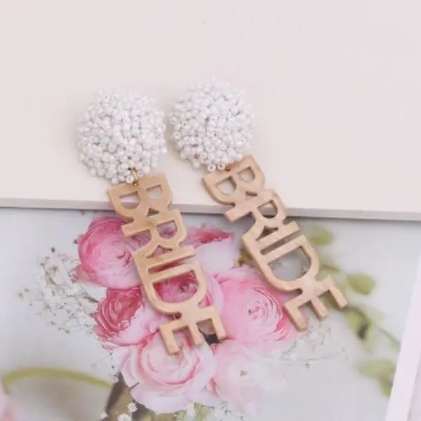 Beaded Bride Earrings