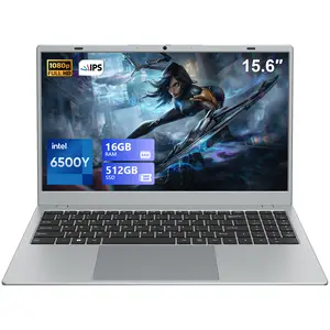 Laptop 15.6 Inch Intel Pentium Gold 6500Y 13th Gen up to 3.4GHz 16GB RAM 512GB SSD 1920x1080 FHD Display Camera Privacy Shutter Slider Fast Performance Notebook for Everyday Work Entertainment