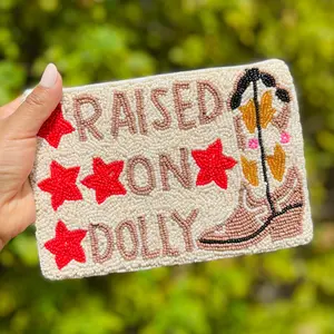 Raised On Dolly Large Beaded Purse