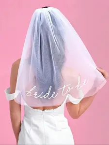 Elegant Bridal Headband Comb with Trailing Veil, Wedding Accessory for Bridesmaids, Ideal for Weddings & Special Events