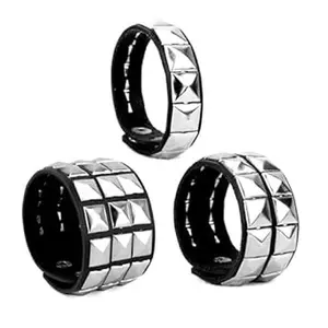 3 Pack Spiked Studded Leather Bracelets Y2k Retro Cuff Wristband Unisex Halloween Gift for Men Women Punk Gothic Rock Lolita Accessories