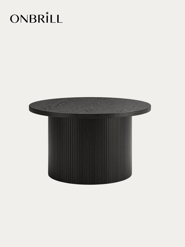【Valentine's Day gift】ONBRILL 31.5" Gorgeous Fluted Coffee Table, Round Mid Century Coffee Tables for Living Room, Cute Modern Wood Coffee Table, Drum Accent Small Center Table, Bedroom Furniture, Christmas Gift 【Valentine's Day gift】ONBRILL 31.5" Gorgeous Fluted Coffee Table, Round Mid Century Coffee Tables for Living Room, Cute Modern Wood Coffee Table, Drum Accent Small Center Table, Bedroom Furniture, Christmas Gift