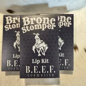 A lip kit worth packing around. This Bronc Stomper lip kit will be sure to make any cowgirl happy with a lip liner, lip gloss and a matte lip stain.