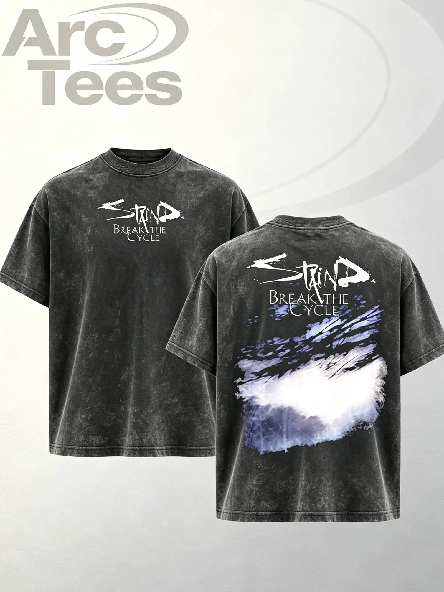 [ArcT] Vintage Washed Black Staind T-Shirt, Rock Band Graphic Tee, Break The Cycle Album Shirt, Oversized Nu Metal Top, staind T-shirt , Staind T-shirt , Rock Music Lover T-Shirt , Vintage Band Shirts  Fabric Fit Top, casual short-sleeve graphic t-shirt