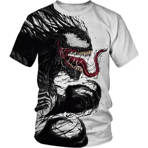 Unisex 3D Print Creative Super Hero venom Short Sleeve T-Shirt Casual Graphic Tops