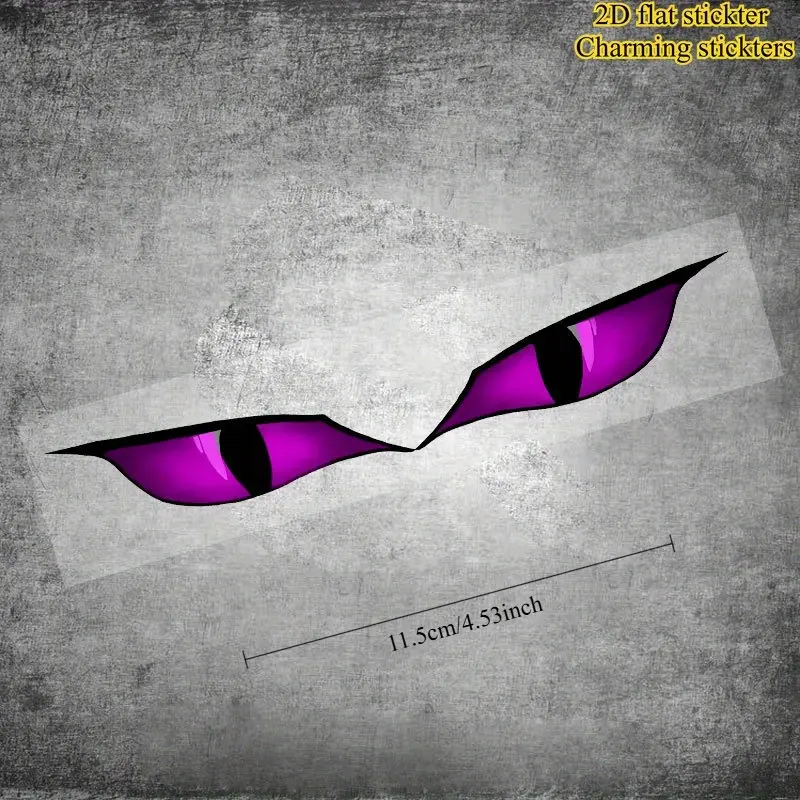1PC Street Mysterious Dark Logo Sticker, Sticker for cars, Stick on car windows or dark backpacks, this purple-black sharp eye decor has a cool vibe, mysterious style car owners can use it as a mysterious dark car-stylish decoration