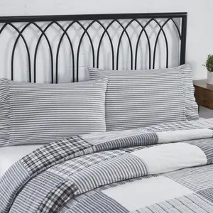 Farmstead Black Ticking Stripe Pillow Cases