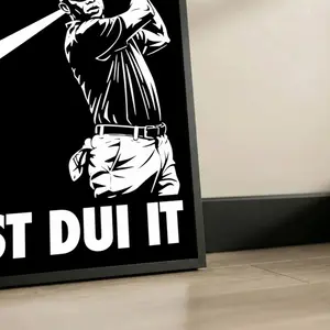 Tiger Woods Mugshot Just Dui It Wall Poster (No Frame), Golf Lover Gift, Home Decor Made In USA