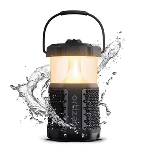 Ortizan Outdoor Bluetooth Speakers, IPX7 Waterproof Wireless Lantern Speaker with LED Flame Light, BT 5.3, Powerbank, Sync Up to 100 Speakers for Patio Pool Party Camping