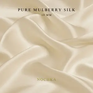 Ivory 100% Pure Mulberry Silk Fabric 19mm Cut-to-Size Silk Fabric