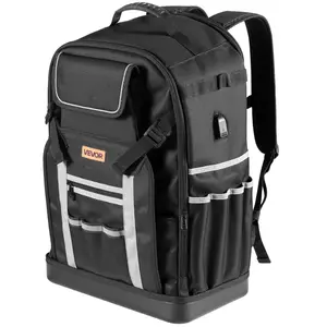 Tool Backpack 56 Pockets Splash-resistant Jobsite Backpack for Electrician