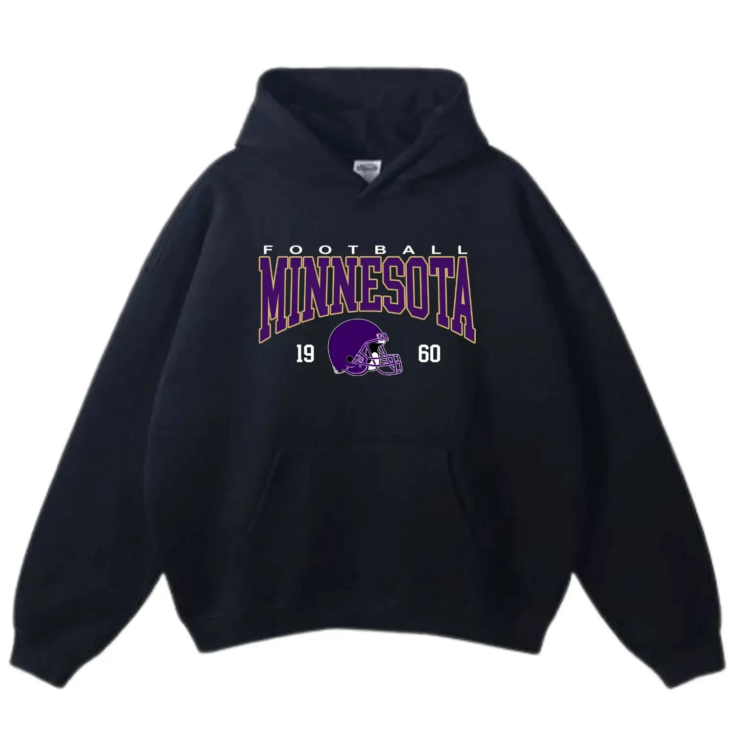 Vintage Style Minnesota Football Hoodie, Game Day Hoodie, Minnesota Team Football Hoodie, Sunday Minnesota Hoodie, Minnesota Football Hoodie, Retro Minnesota Gridiron Hoodie, Purple Gold Design, 1960 Helmet Graphic Pullover, Unisex Game Day Apparel