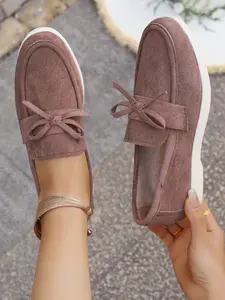 Women's Soft Sole Loafers Breathable Canvas Slip-On Shoes, Casual & Commute Wear, Comfortable All-Day Footwear