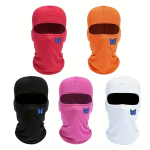 5pcs Butterfly Print Summer Outdoor Sports Cycling Face Mask Balaclava, UV Protection Dustproof Lightweight Motorcycle Headwear