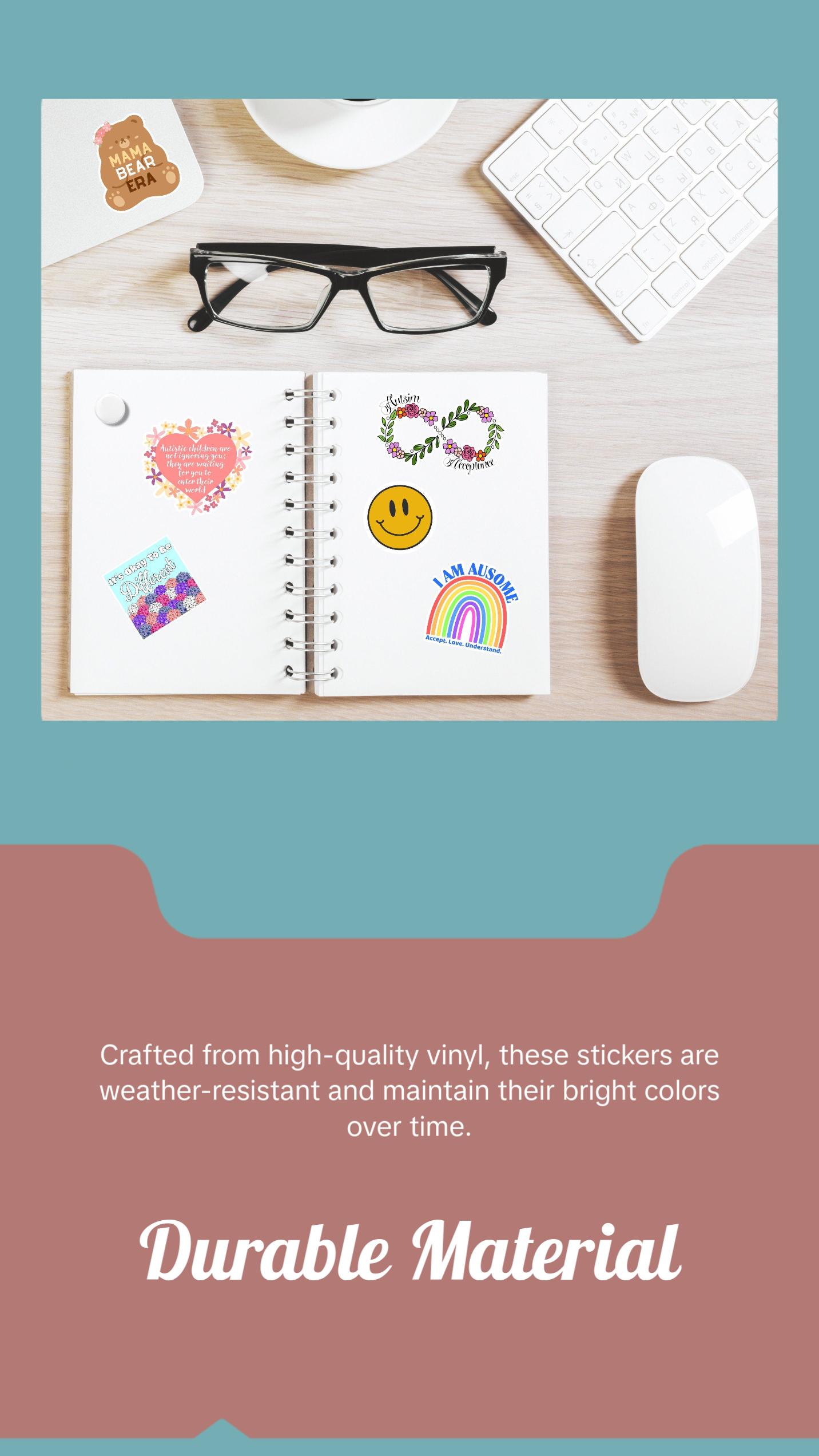 Autism Acceptance Sticker Autism Awareness Sticker ABA sticker I am ausome sticker for neurodivergent sticker neurodiversity sticker