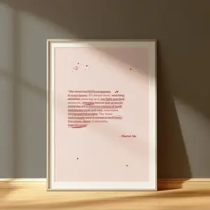 Shatter Me Iconic Series Quote Unframed Poster - Modern Two-Tone Typography Art Print - Minimalist Bookish Wall Decor - YA Fantasy Literature Art