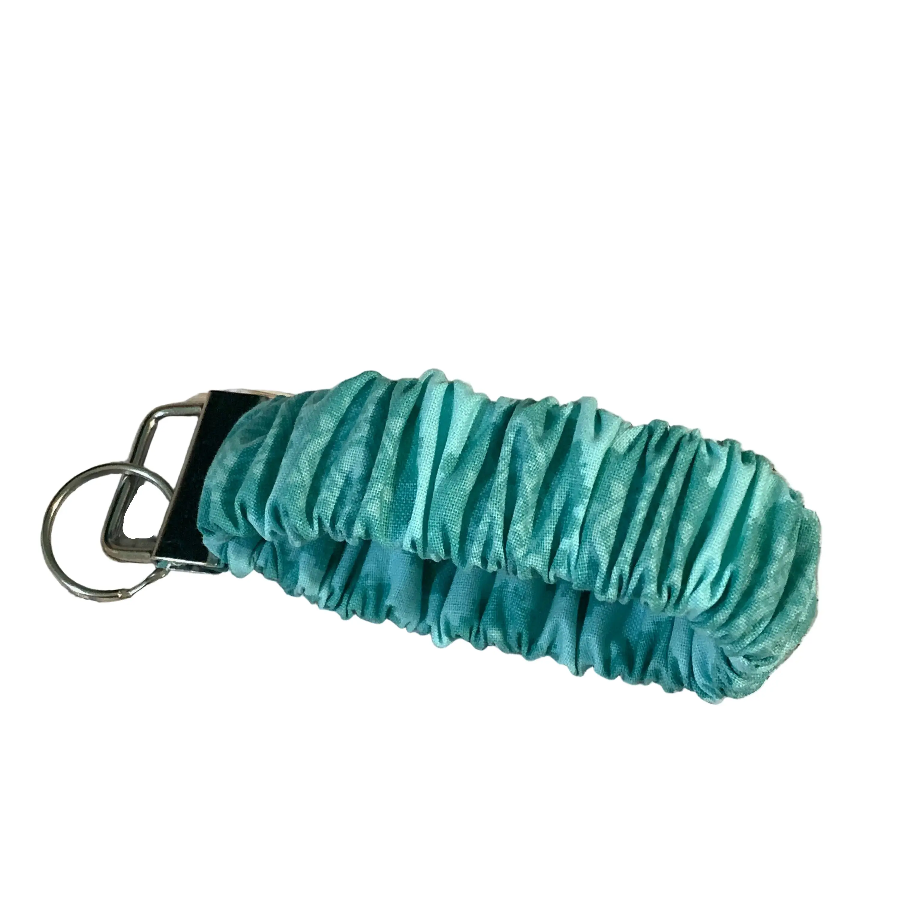 Scrunchie Key Fob - Painted Soul - Teal Medallion - Keychain