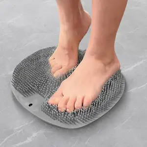 1 Count hower Foot Scrubber Mat, suction cups keep mat stable on wet floor, cleans and massages