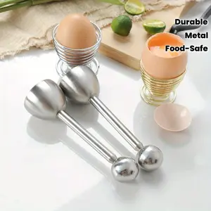 2 Pack Stainless Steel Egg Shell Remover, Easy Peel Boiled Egg Tool, Ergonomic Kitchen Gadget, Durable Dishwasher Safe, Viral Kitchen Hack
