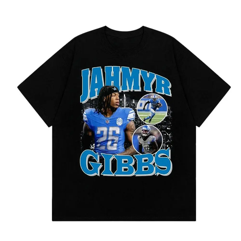 Jahmyr Gibbs Speedster Graphic Tee, Game Day Unisex Cotton T-Shirt, Detroit Fan Apparel