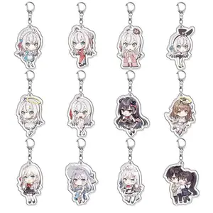 Anime Kuze Masachika Alisa Mikhailovna Kujou Keychains Alya Sometimes Hides Her Feelings in Russian Bag Pendant Car KeyChain
