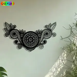 1pc Mandala Heart Metal Wall Art, Bohemian Heart Statue Mural, Boho Decor, Intricate Craftsmanship, Perfect for Valentines Day, Anniversary Decor, Perfect for Living Room Bedroom Studio Decor, Ideal Gift for Boho Chic Enthusiasts.