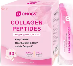 Collagen Peptides Powder with Prebiotics and Cranberry Extract Hydrolyzed Grass Fed Protein for Hair Skin Nail Bone Digestive Support