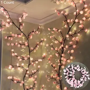 Cherry Blossom String Lights DIY Bedroom Corner Decor Ideas Easy Install Versatile for Bedrooms Living Rooms Nature Inspired Beauty