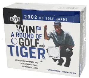 2002 UD Golf Cards Solo Pack from factory sealed box of 24 packs - 5 cards a pack
