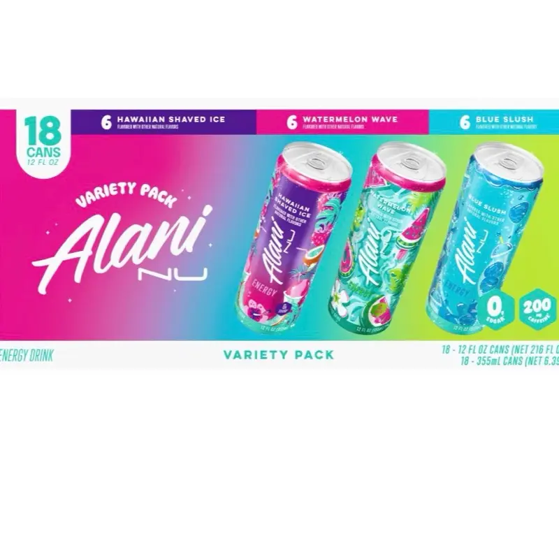 Alani Nu Energy Drink, Summer Variety Pack, 12 fl. Oz , 18 Pack