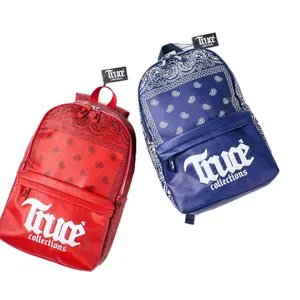 Truce Collections High Quality Red & Blue Bandana Print Backpacks - Truce Collections Brand