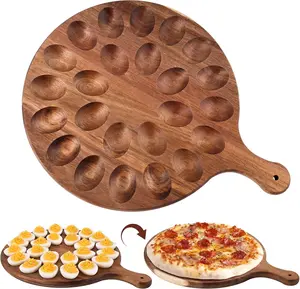 Deviled Egg Platter & Charcuterie Board - , Easy to Wash & Deviled Egg Tray, Board, Cheese Board, Serving Platter & Deviled Egg Carrier