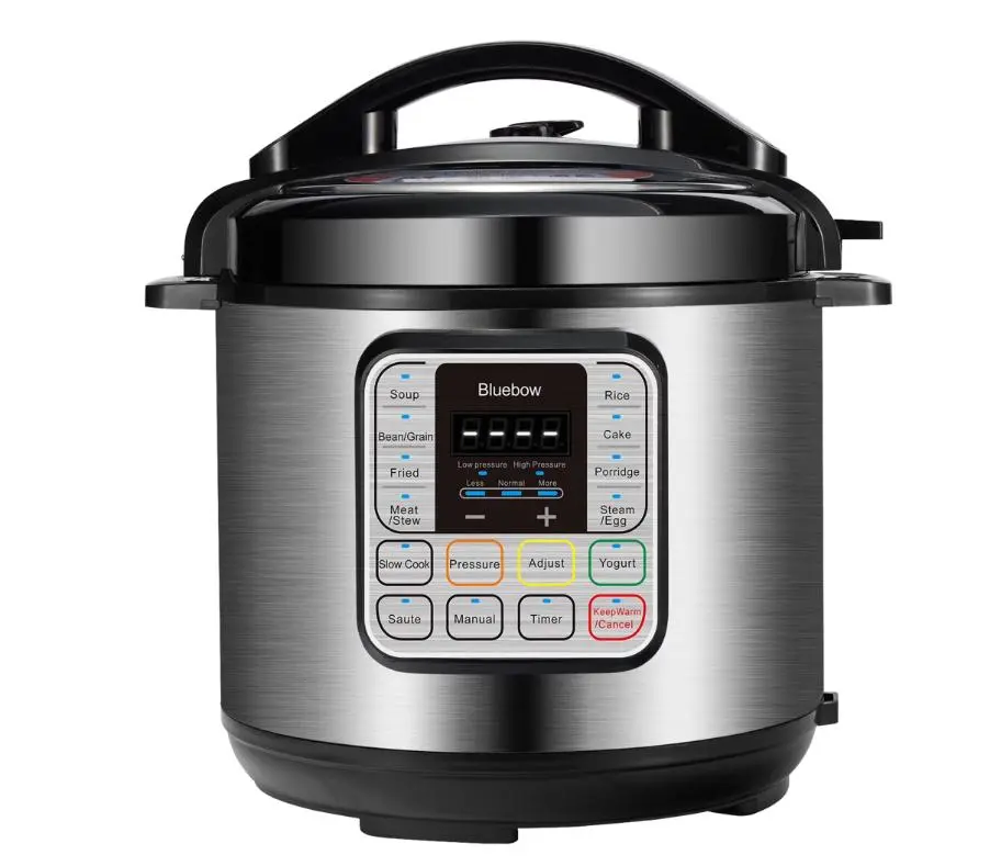 Bluebow 6.5 Quart Electric Pressure Cooker, 11-in-1 Multi Cooker Rice Cooker Slow Cooker Sauté Steamer, Stainless Steel