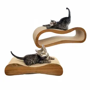 Cat Scratching Board - Extra Large Corrugated Cardboard Lounge Chair & Scratching Post - Durable Cat Toy for Claw Care & Relaxation