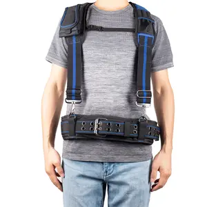 3 Inch Width Heavy Duty Polyester Tool Rig Padded Tool Belt Padded Comfort Work Tool Belt (Red, Blue,Yellow)