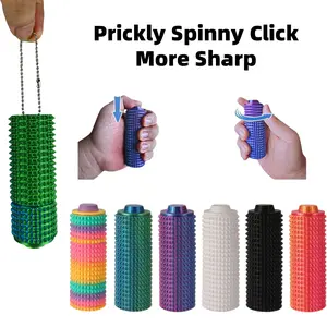 【2PCS】Little Ouchies Prickly Spiny Click More Sharp Fidget Toy for Adults - Discreet Quiet Stress Relief Solution for Anxiety Focus Skin Picking Office Travel Use - Durable Spiky Sensory Stimulation Tool