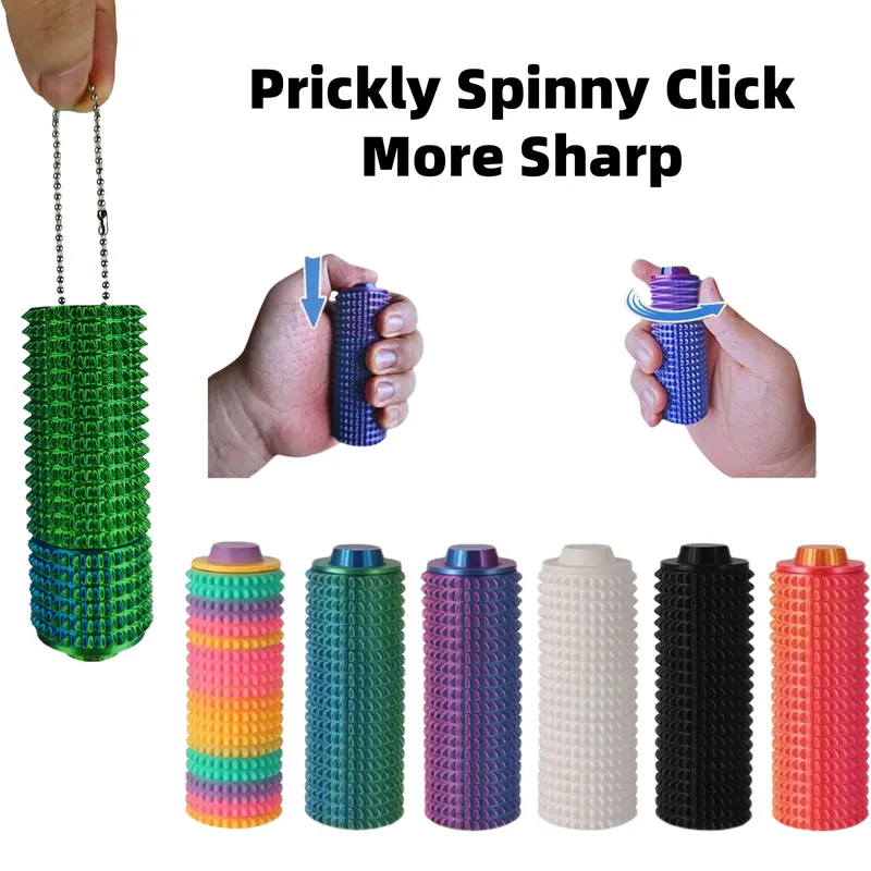 【2PCS】Little Ouchies Prickly Spiny Click More Sharp Fidget Toy for Adults - Discreet Quiet Stress Relief Solution for Anxiety Focus Skin Picking Office Travel Use - Durable Spiky Sensory Stimulation Tool