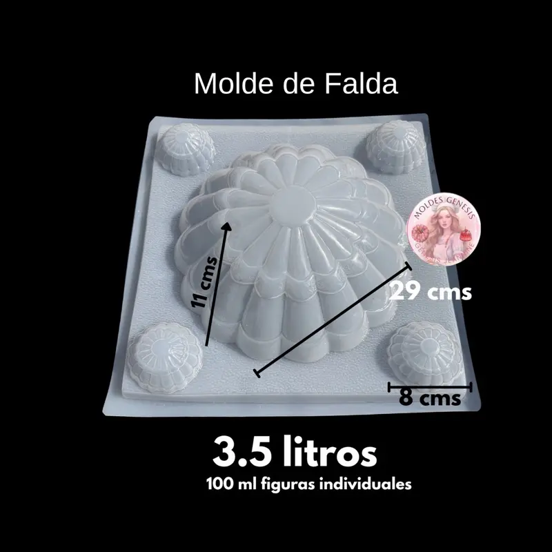 Molde para Gelatina en forma de falda