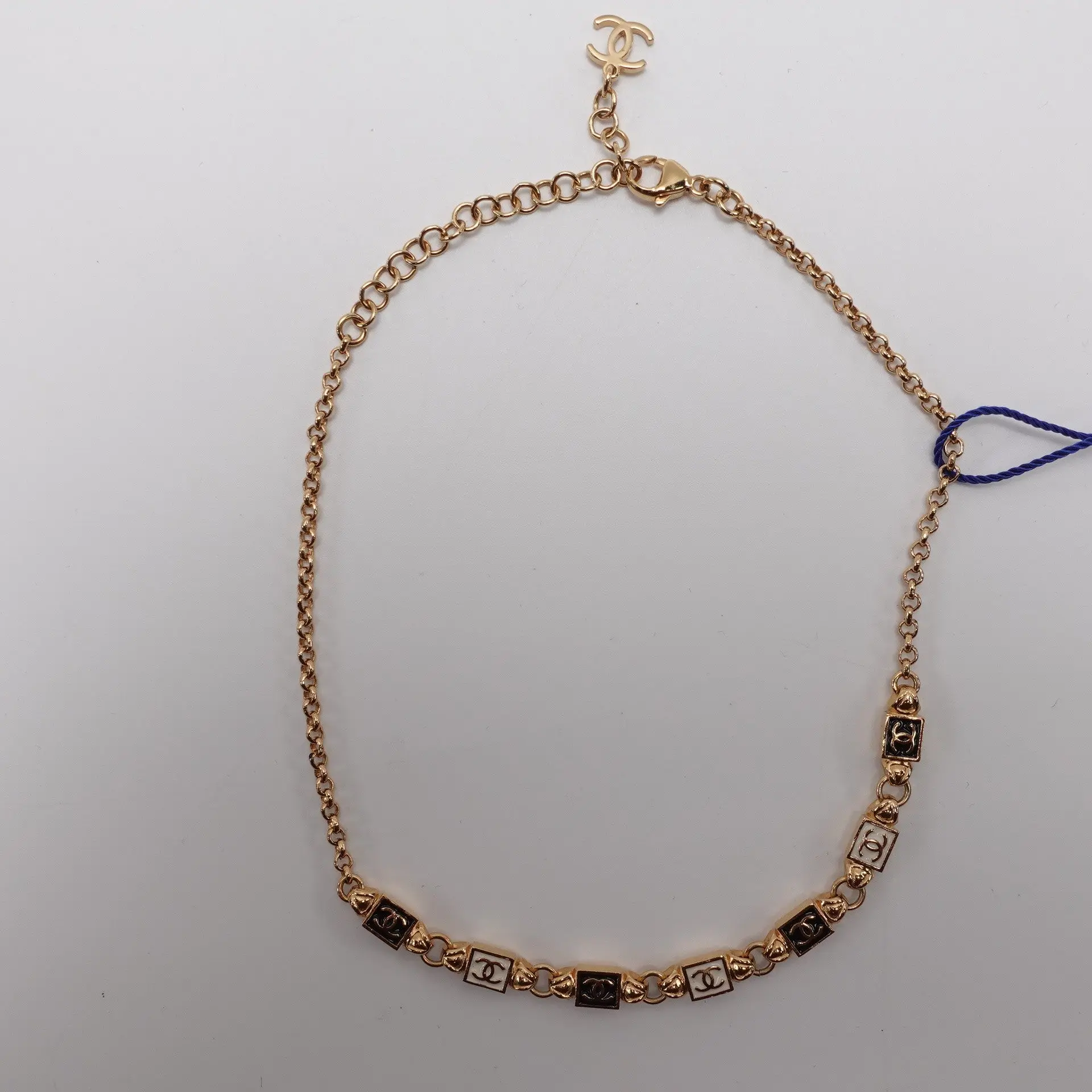 Pre-owned CHANEL Gold Tone CC Chain Necklace T10433089