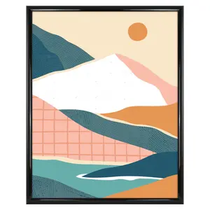 22x28 Rounded Black Poster Frame for Displaying Prints