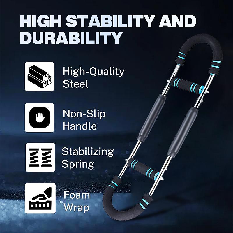 Adjustable Power Twister Arm Trainer for Chest & Arm Workout, Portable Upper Body Strength Bar for Men Home Gym Fitness