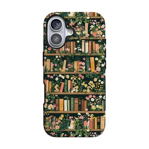 Casely iPhone 17 Case | Book Nook | Floral Library | Bold Protective Design | Compatible with MagSafe