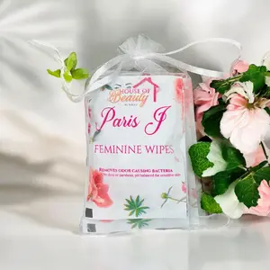 Paris House of Beauty Antibacterial Organic Herbal Feminine Wipes - 15 Pack