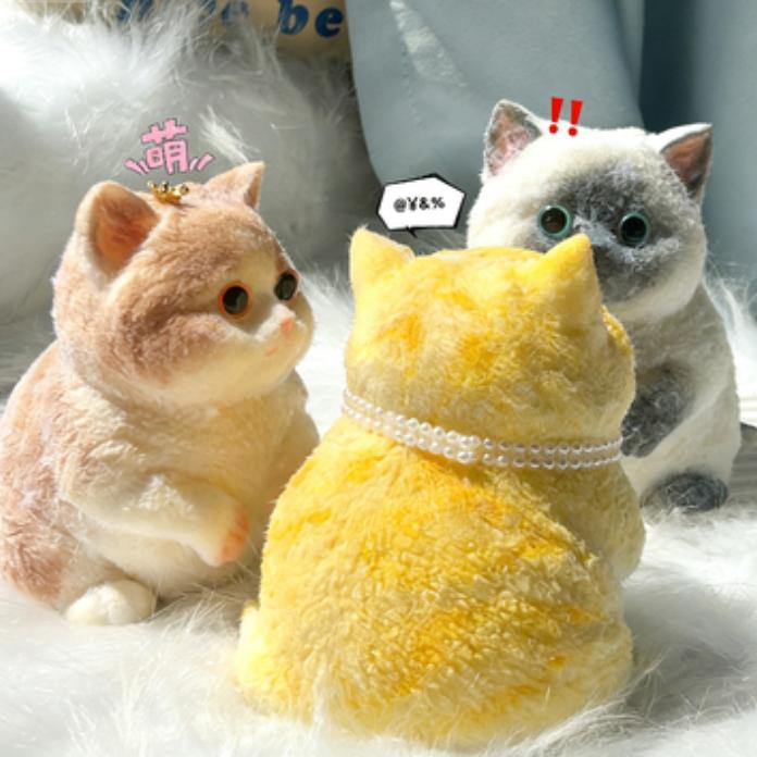 Squishy  Handmade Taba squishies/Animal Yellow Cat(Large Size)Squishy Toys Full silicone reborn squishy,fidget toys,taba Squishy,Animal Yellow Cat,Gift for girls and boys