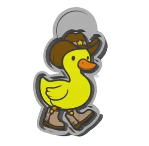 Cowboy Duck Freshie Mold Versatile Durable Silicone for Resin Casting Soap Making Candle Crafting Clay Work and Baking Ideal for DIY Projects